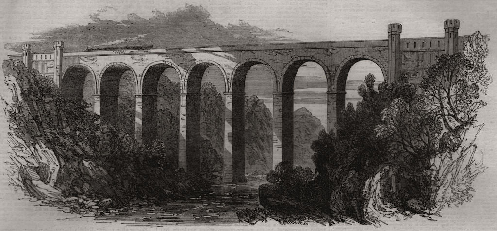 Inverness and Perth Railway. Divie viaduct. Scotland 1863 old antique print